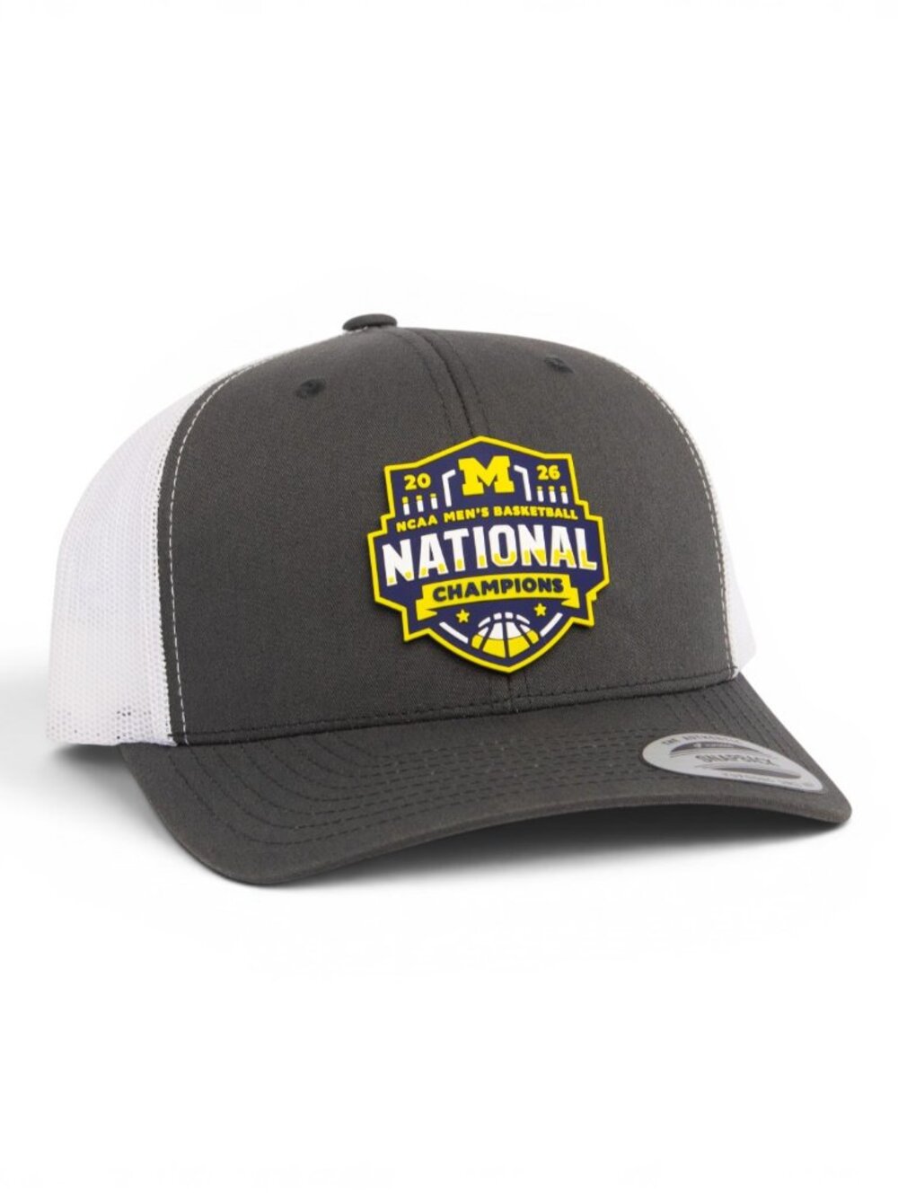 Michigan Wolverines 2026 Basketball National Champions 3D YP Trucker Hat
